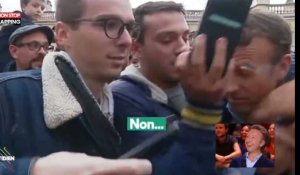 Emmanuel Macron : un fan lui fait un câlin lors d'un selfie (vidéo)