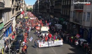 Manifestation contre la réforme du code du travail : les images du cortège à Marseille