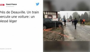 Près de Deauville. Un train percute une voiture : un blessé léger.