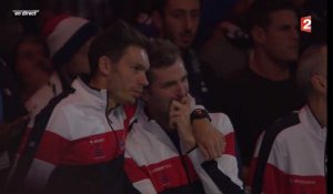 Les larmes de Julien Benneteau et Nico Mahut avant la finale de Coupe Davis