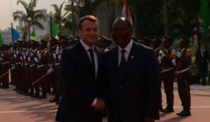 Rencontre Emmanuel Macron / Alassane Ouattara à Abidjan