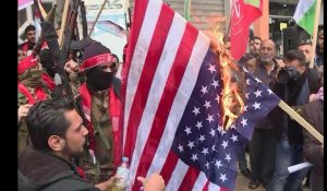 Drapeau américain brûlé à Gaza après que Trump a reconnu Jérusalem comme capitale d'Israël