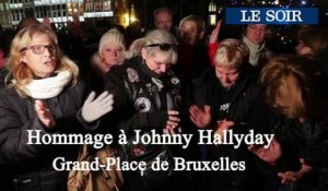 Hommage à Johnny Hallyday Grand-Place de Bruxelles