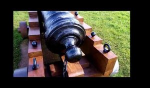 Historia de Asturias: Restaurados los cañones del siglo XVIII de Candás
