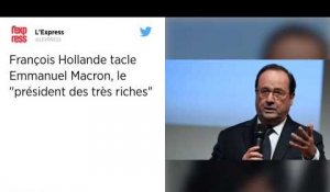 Emmanuel Macron « président des très riches » pour François Hollande.