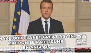 «Make our planet great again», Macron se paie Trump en anglais