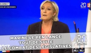 Marine Le Pen lance tout de suite le combat des Législatives