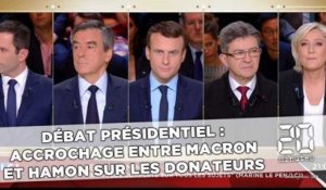 Débat présidentiel :  Accrochage entre Benoît Hamon  et Emmanuel Macron sur les donateurs