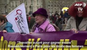 Manifestation pour les droits des femmes à Paris