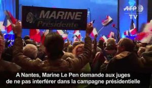 Marine Le Pen demande à la justice de se tenir à l'écart
