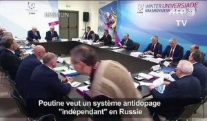 Poutine veut un système antidopage «indépendant» en Russie