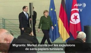 Merkel insiste sur les expulsions de sans-papiers tunisiens