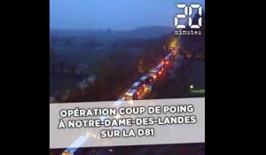 Opération coup de poing sur la D81, à Notre-Dame-des-Landes