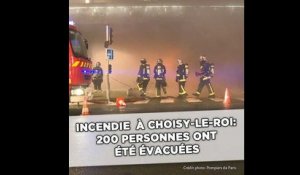 Violent incendie à Choisy-le-Roi: 200 personnes évacuées