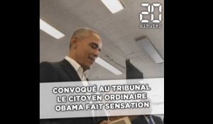 Convoqué comme juré, le citoyen ordinaire Barack Obama fait sensation au tribunal