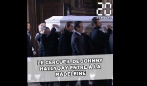 Le cercueil de Johnny Hallyday entre à La Madeleine