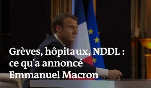 Grèves, hôpitaux, NDDL : ce qu'a annoncé Emmanuel Macron lors de son interview télévisée