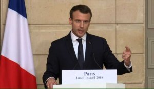 Syrie: France et Etats-Unis ont la "même position", dit Macron