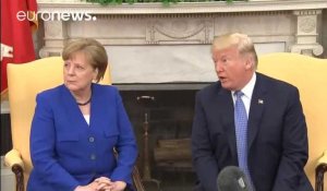 Visite tendue d'Angela Merkel à Donald Trump