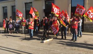 Mobilisation des syndicats à la gare