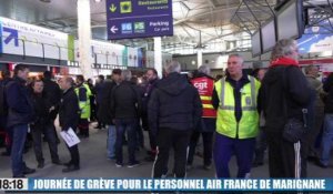 Journée de grève pour le personnel Air France de Marignane