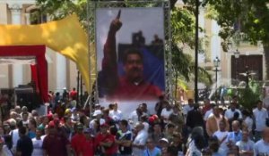 Venezuela: rassemblement des militants pro-Maduro à Caracas