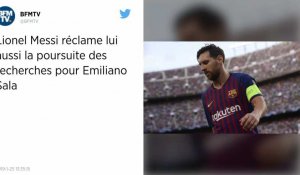 Disparition d'Emiliano Sala. Lionel Messi appelle à la reprise des recherches