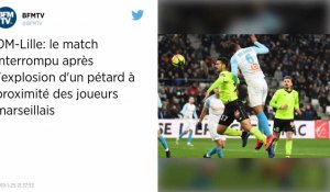 Ligue 1. Le match Marseille - Lille interrompu après l'explosion d'un pétard jeté près des joueurs