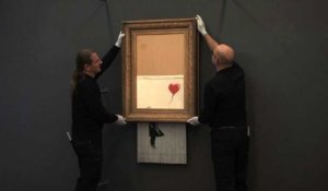 La toile autodétruite de Banksy accrochée à Baden-Baden