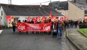 Carhaix. Manifestation et grèves du 5 février : plus d'une centaine de personnes.