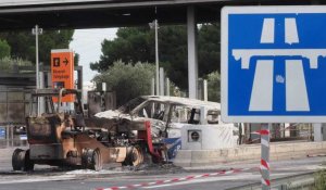 Var. Le péage de Bandol incendié dans la nuit, 17 personnes interpellées