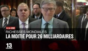 26 milliardaires ont autant d'argent que la moitié de l'humanité - ZAPPING ACTU DU 21/01/2019