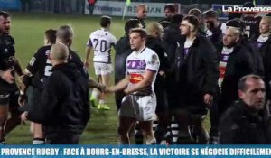 Provence Rugby : face à Bourg-en-Bresse, la victoire se négocie difficilement