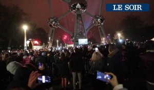 Bruxelles: le passage à la nouvelle année à l'Atomium