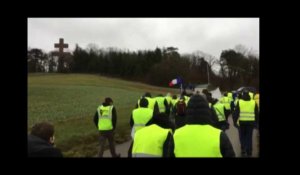 Manifestations des Gilets jaunes au mémorial Charles-de-Gaulle à Colombey-les-Deux-Eglises (Haute-Marne)