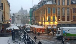 Météo : Les premiers flocons de neige sur Lille (Nord)