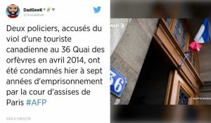 Viol au 36 quai des Orfèvres : les deux policiers condamnés à sept ans de prison ferme