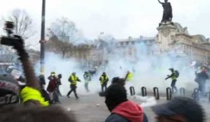 "Gilets jaunes": des heurts à Paris