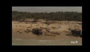 Sénégal : plage de Dakar nord servant de carrière de sable