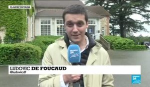 Emmanuel Macron à Clairefontaine pour soutenir les Bleus
