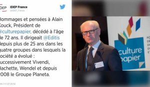 Édition. Décès d'Alain Kouck, président d'Editis, le 2e groupe français.