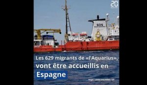 «Aquarius» : les 629 migrants vont être accueillis en Espagne