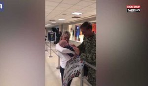 Un militaire en permission rencontre son fils pour la première fois (Vidéo)