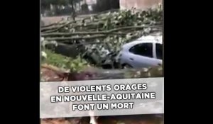 De violents orages en Nouvelle-Aquitaine font un mort et d'importants dégâts