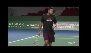 Tsonga, Federer s'entraînent avant la finale Paris-Bercy