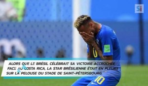 Neymar en pleurs après le match entre le Brésil et le Costa Rica