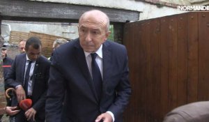 Le ministre de l'Intérieur, Gérard Collomb, au chevet des sinistrés de l'Eure