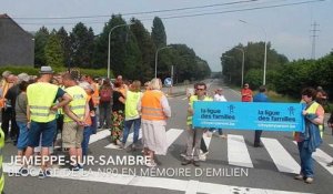 Jemeppe-sur-Sambre: rassemblement sur la N90