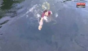 Angleterre : Un homme se jette à l'eau pour sauver son drone (Vidéo)