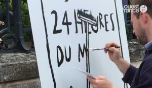 Au Mans, Hubert Poirot-Bourdain réalise une affiche en live